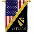 Guarderia 28 x 40 in. Home of 1st Cavalry Division House Flag w/Armed Forces Army Dbl-Sided Vertical  Banner GU4156350